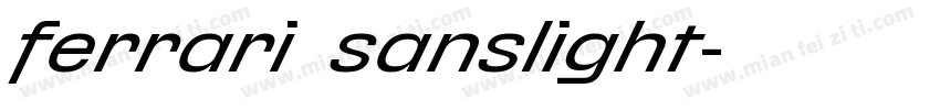 ferrari  sanslight字体转换